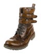 Brunello Cucinelli Monili Leather Combat Boots