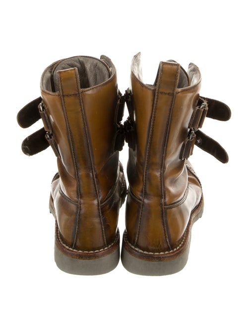 Brunello Cucinelli Monili Leather Combat Boots