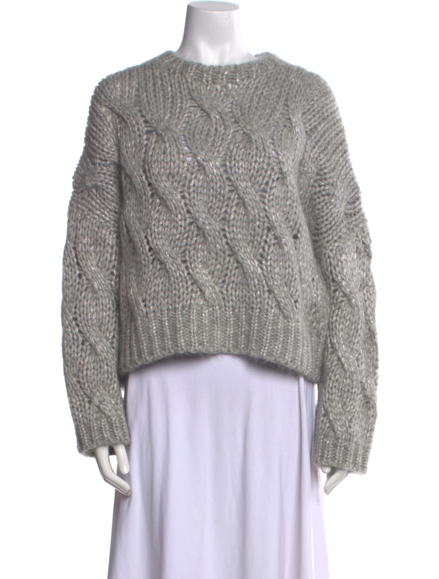 Brunello Cucinelli Mohair Crew Neck Sweater