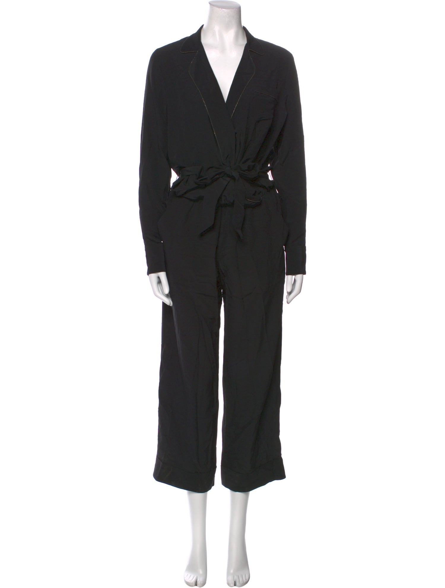 Brunello Cucinelli Silk V-Neck Jumpsuit
