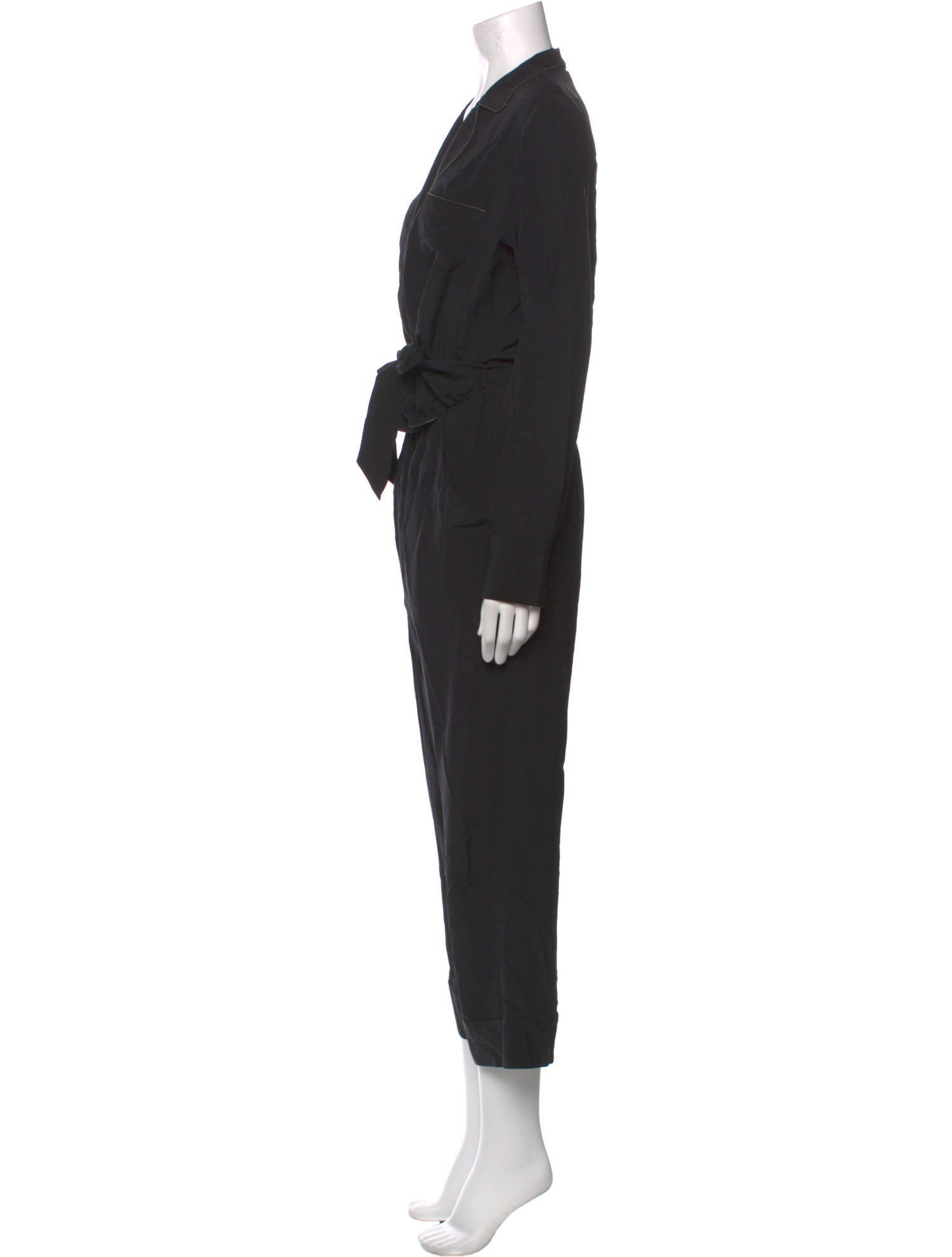 Brunello Cucinelli Silk V-Neck Jumpsuit