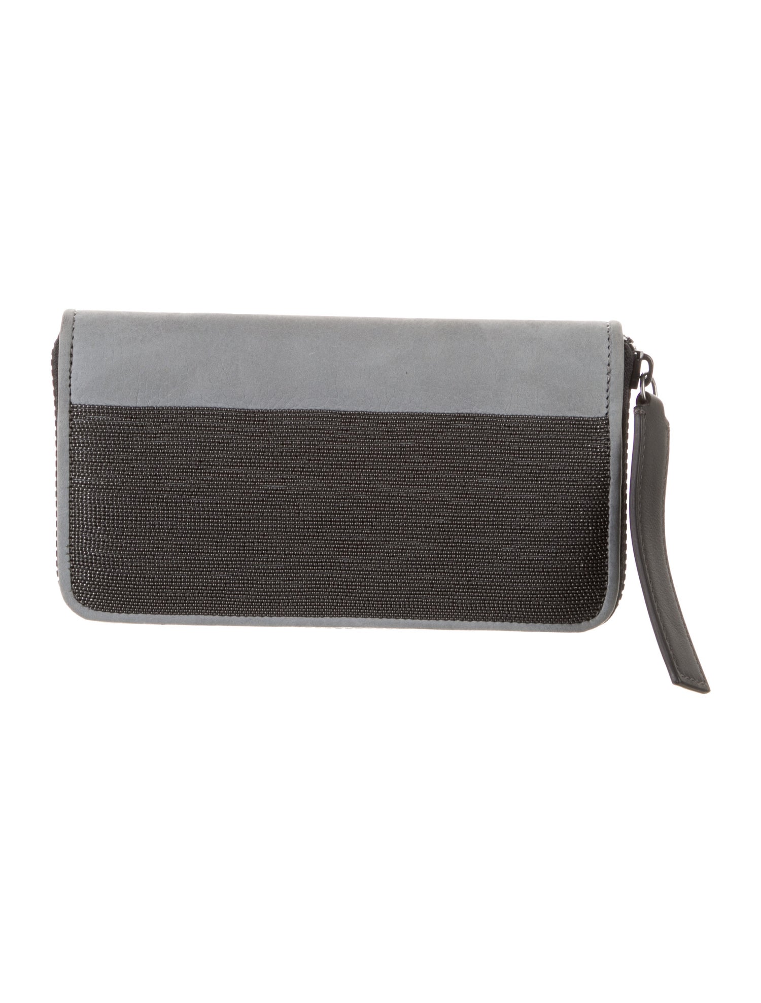 Brunello Cucinelli Nubuck Colorblock Pattern Wallet