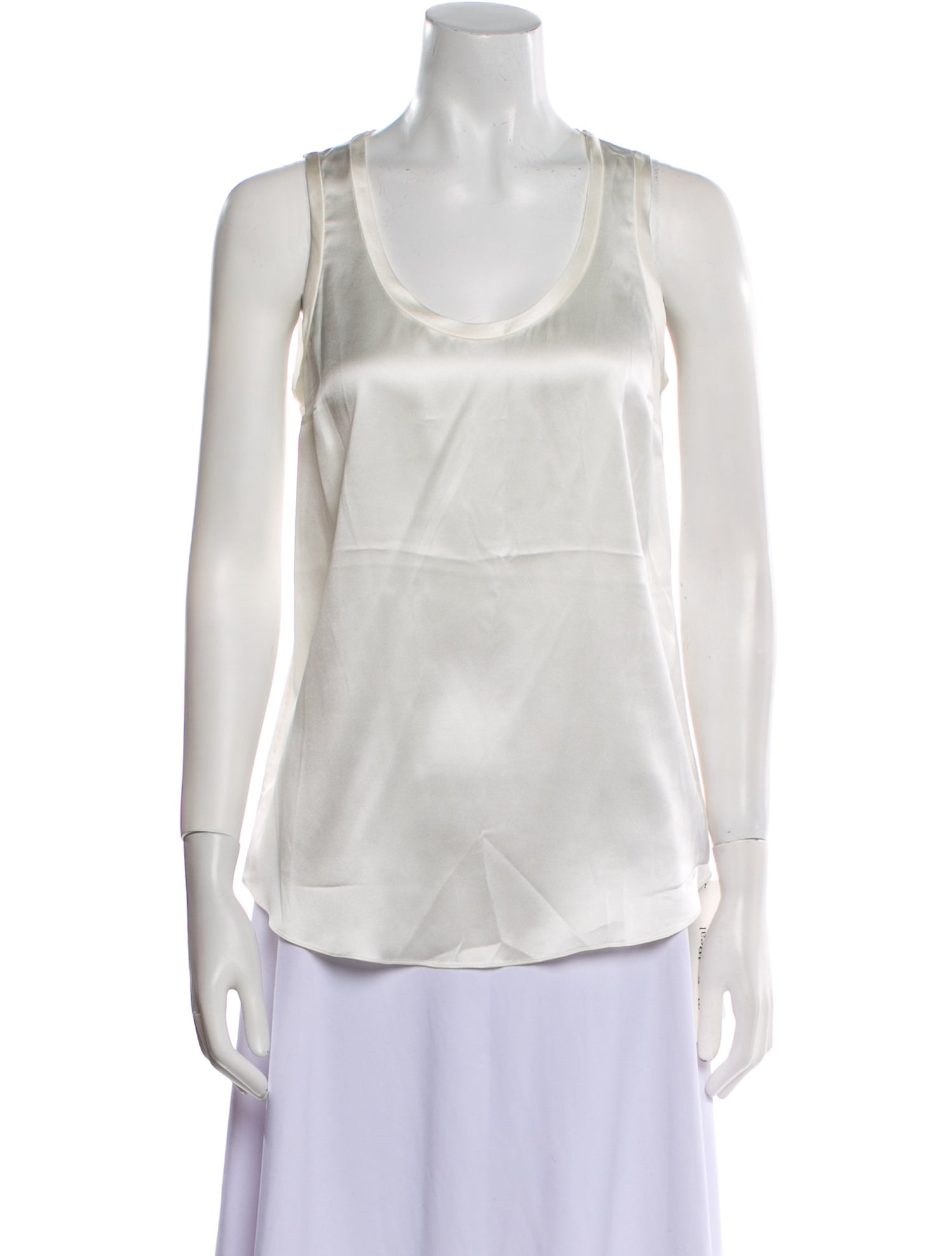 Brunello Cucinelli Silk Scoop Neck Top