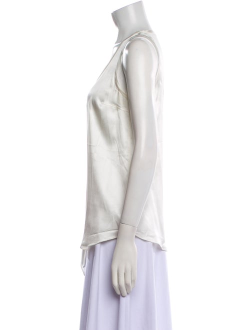 Brunello Cucinelli Silk Scoop Neck Top