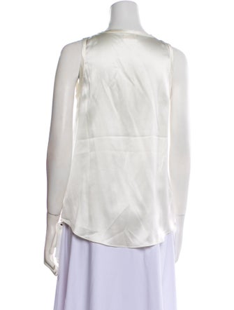 Brunello Cucinelli Silk Scoop Neck Top