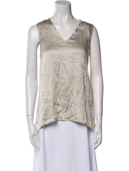 Brunello Cucinelli Silk V-Neck Top