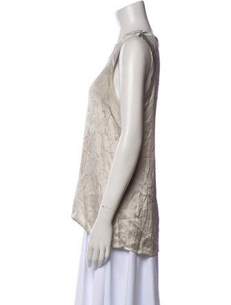 Brunello Cucinelli Silk V-Neck Top