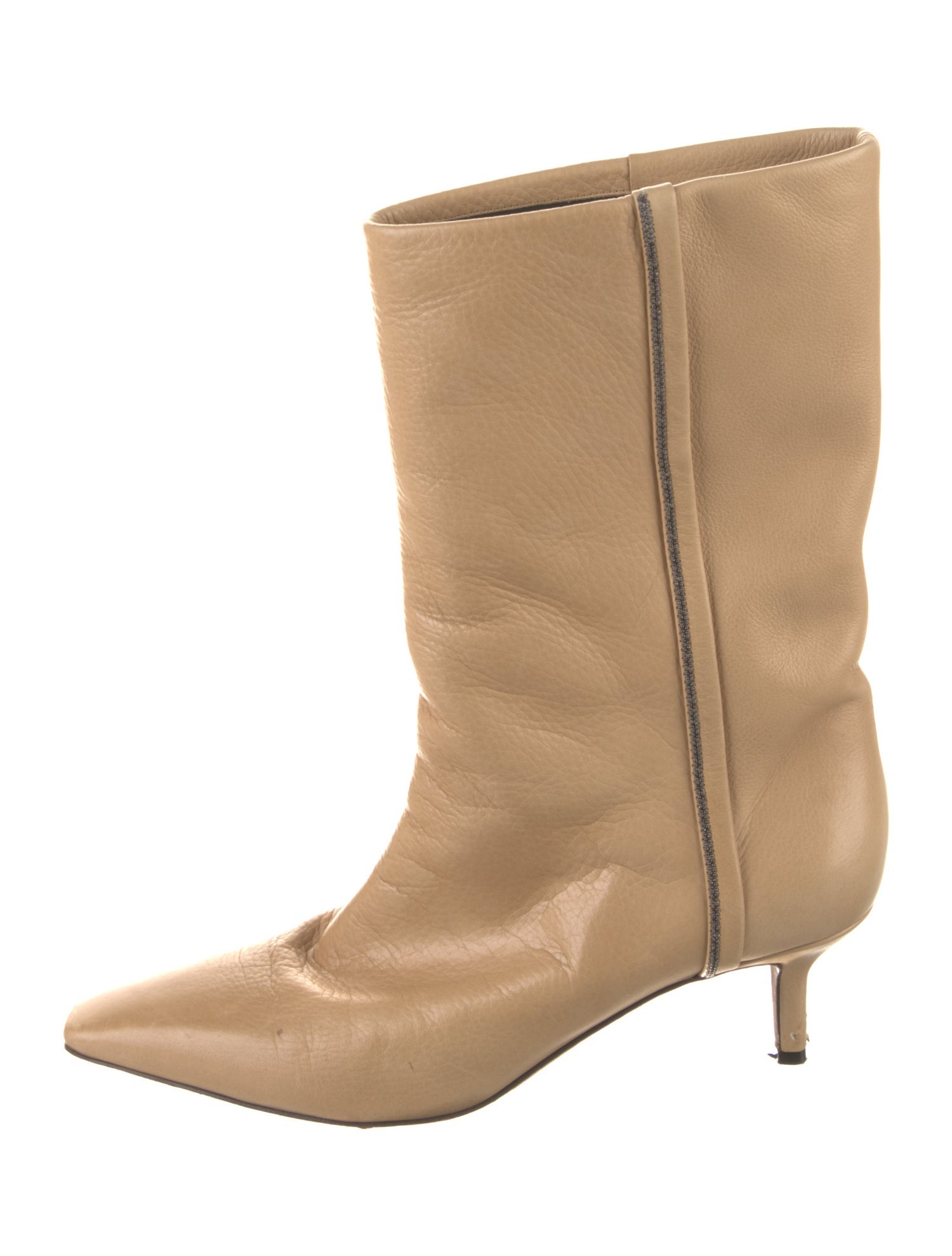 Brunello Cucinelli Monili Leather Boots