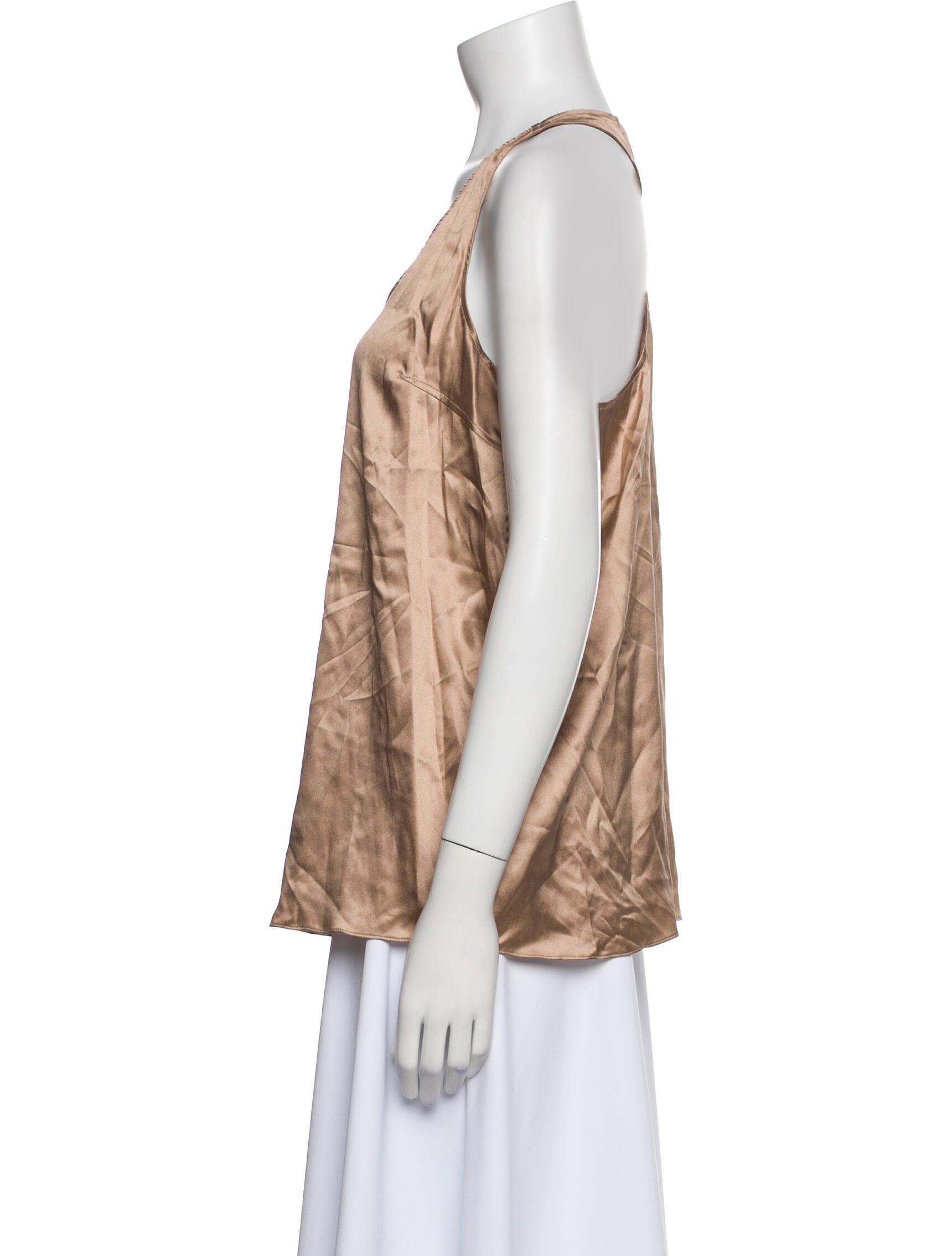 Brunello Cucinelli Scoop Neck Sleeveless Top