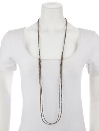 Brunello Cucinelli Beaded Double Strand Necklace