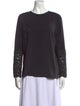 Brunello Cucinelli Silk Crew Neck Blouse