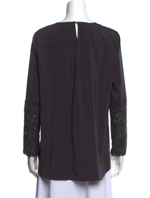 Brunello Cucinelli Silk Crew Neck Blouse