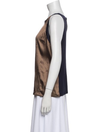 Brunello Cucinelli Scoop Neck Sleeveless Top