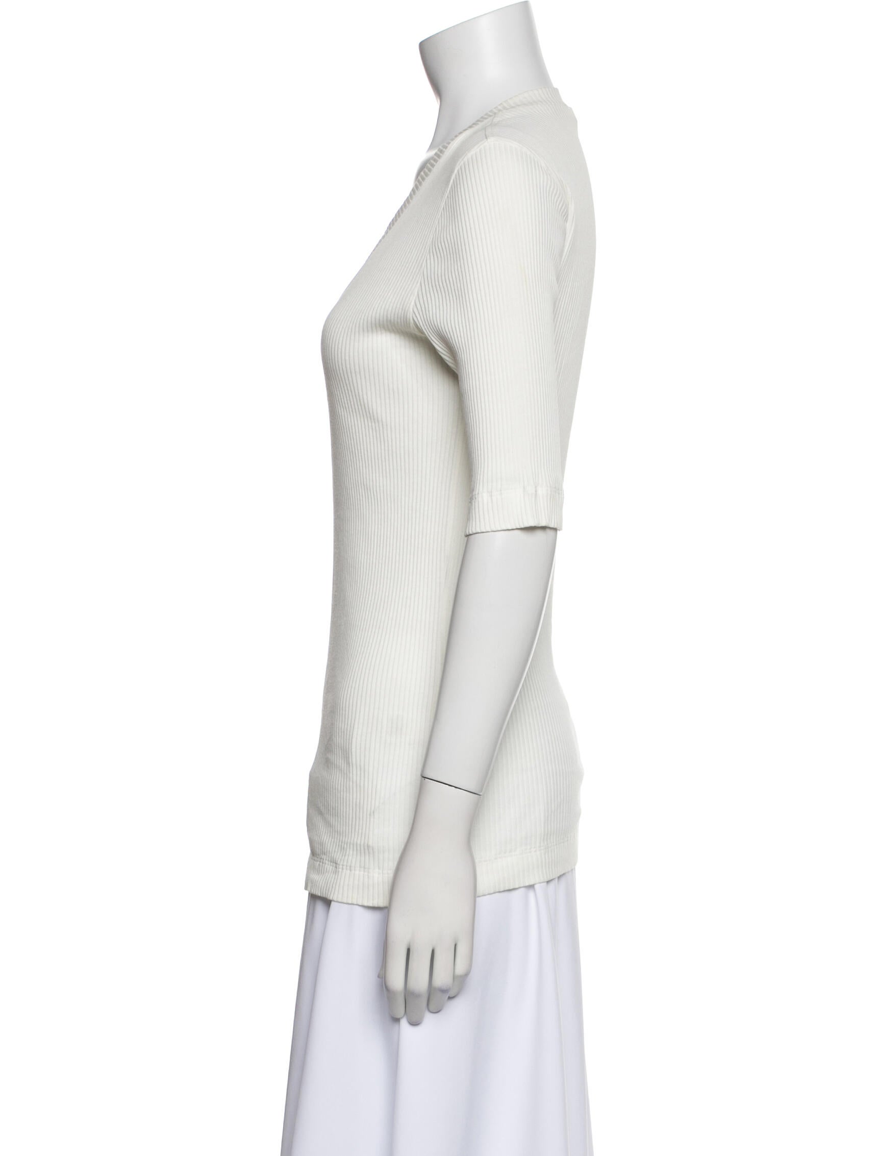 Brunello Cucinelli V-Neck Short Sleeve Top