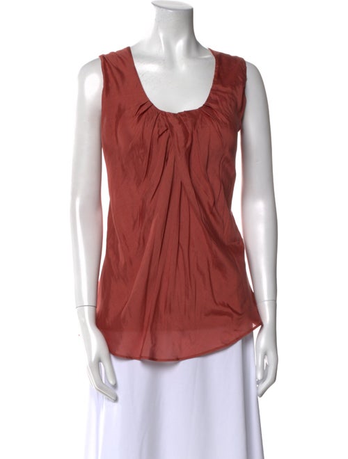 Brunello Cucinelli Silk Scoop Neck Top