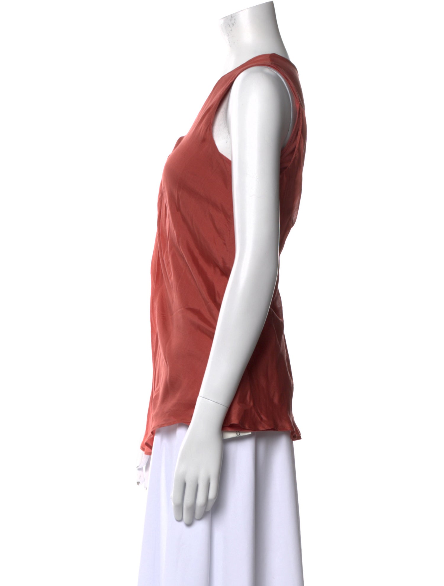 Brunello Cucinelli Silk Scoop Neck Top
