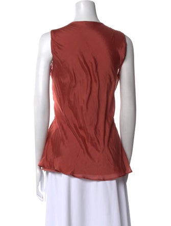 Brunello Cucinelli Silk Scoop Neck Top