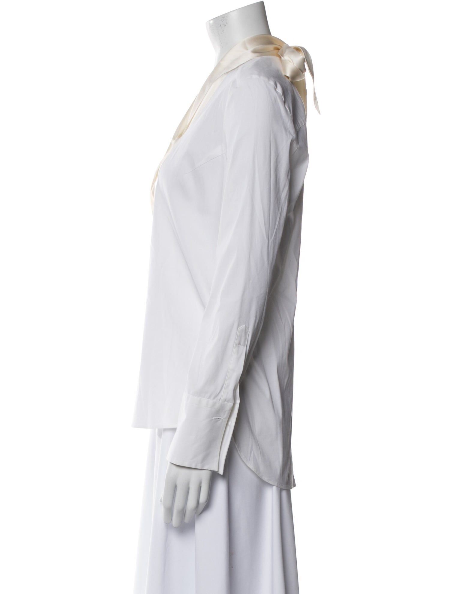 Brunello Cucinelli V-Neck Long Sleeve Blouse