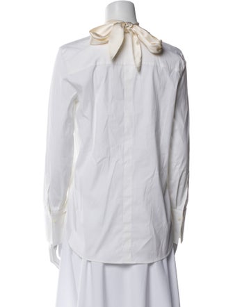 Brunello Cucinelli V-Neck Long Sleeve Blouse