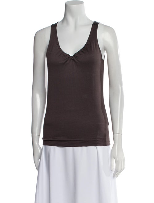 Brunello Cucinelli Silk V-Neck Top