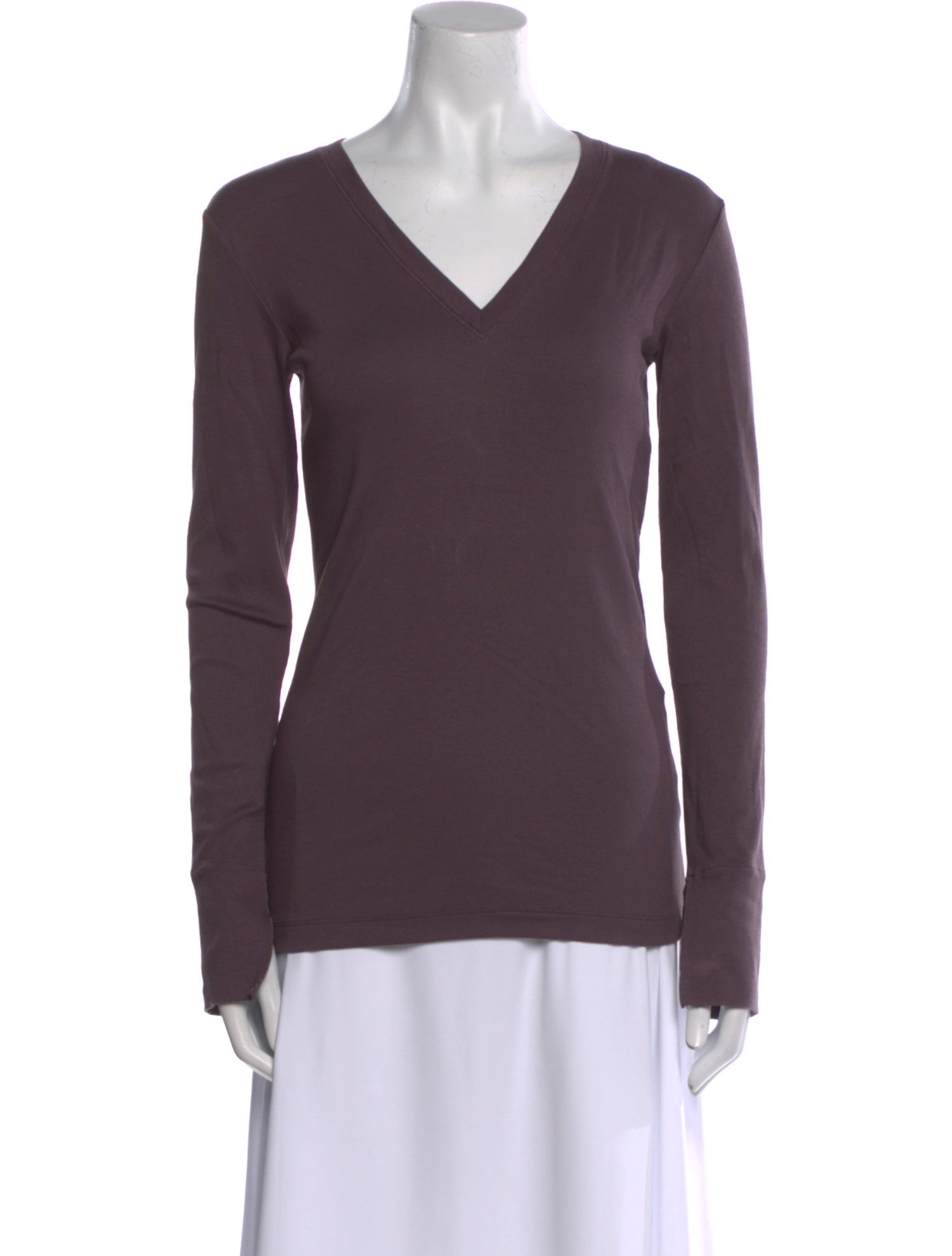 Brunello Cucinelli V-Neck Long Sleeve Top
