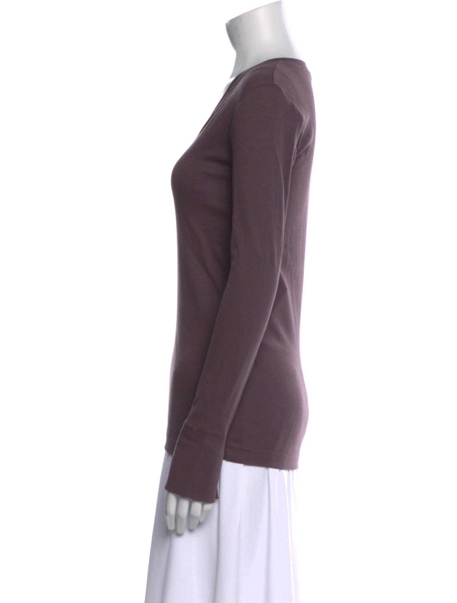 Brunello Cucinelli V-Neck Long Sleeve Top