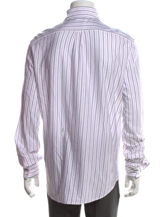 Brunello Cucinelli Striped Long Sleeve Dress Shirt