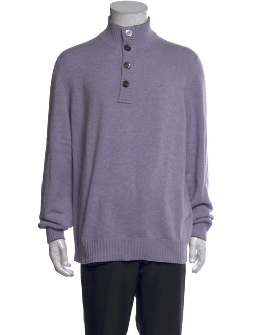 Brunello Cucinelli Cashmere Mock Neck Polo Sweater