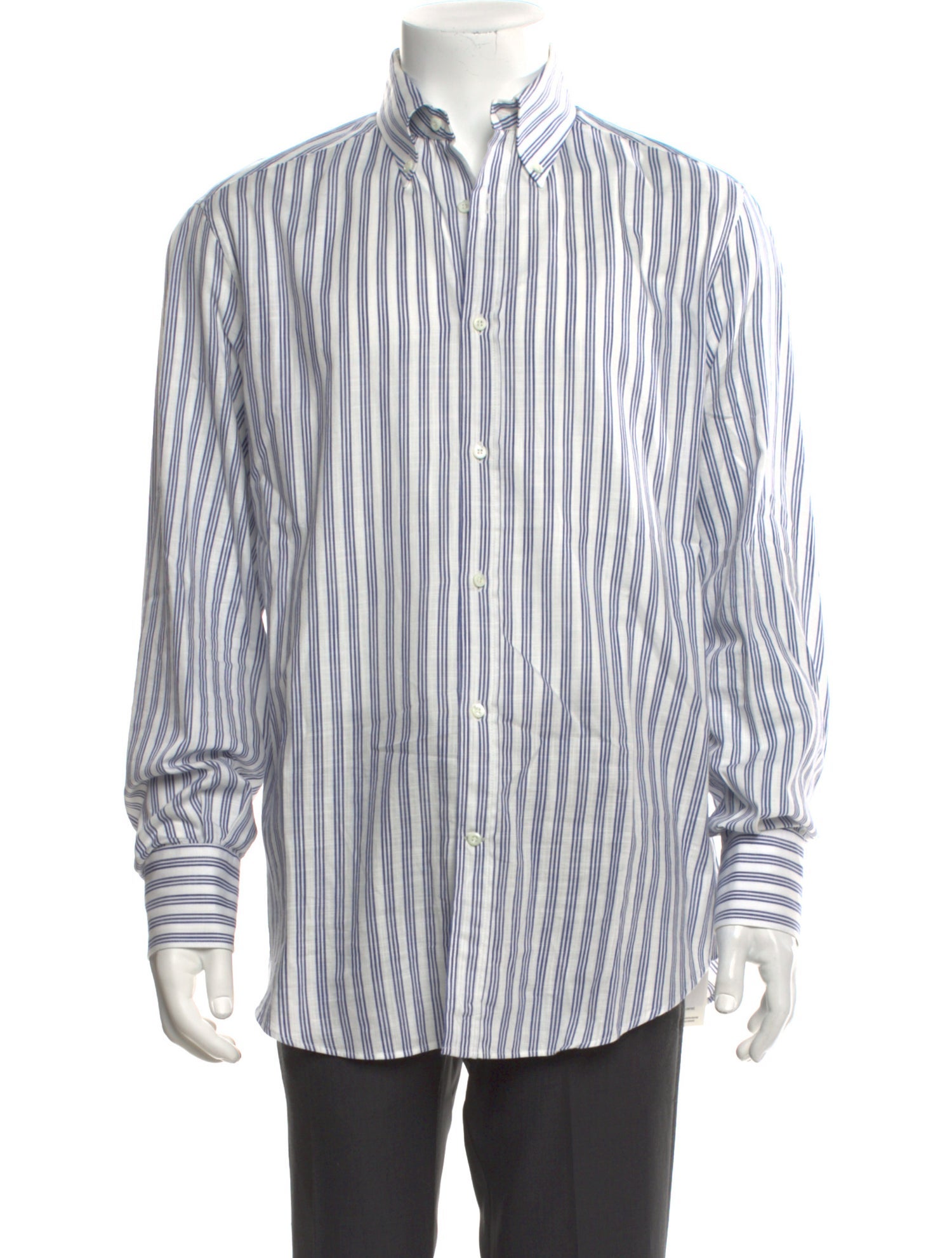 Brunello Cucinelli Striped Long Sleeve Shirt