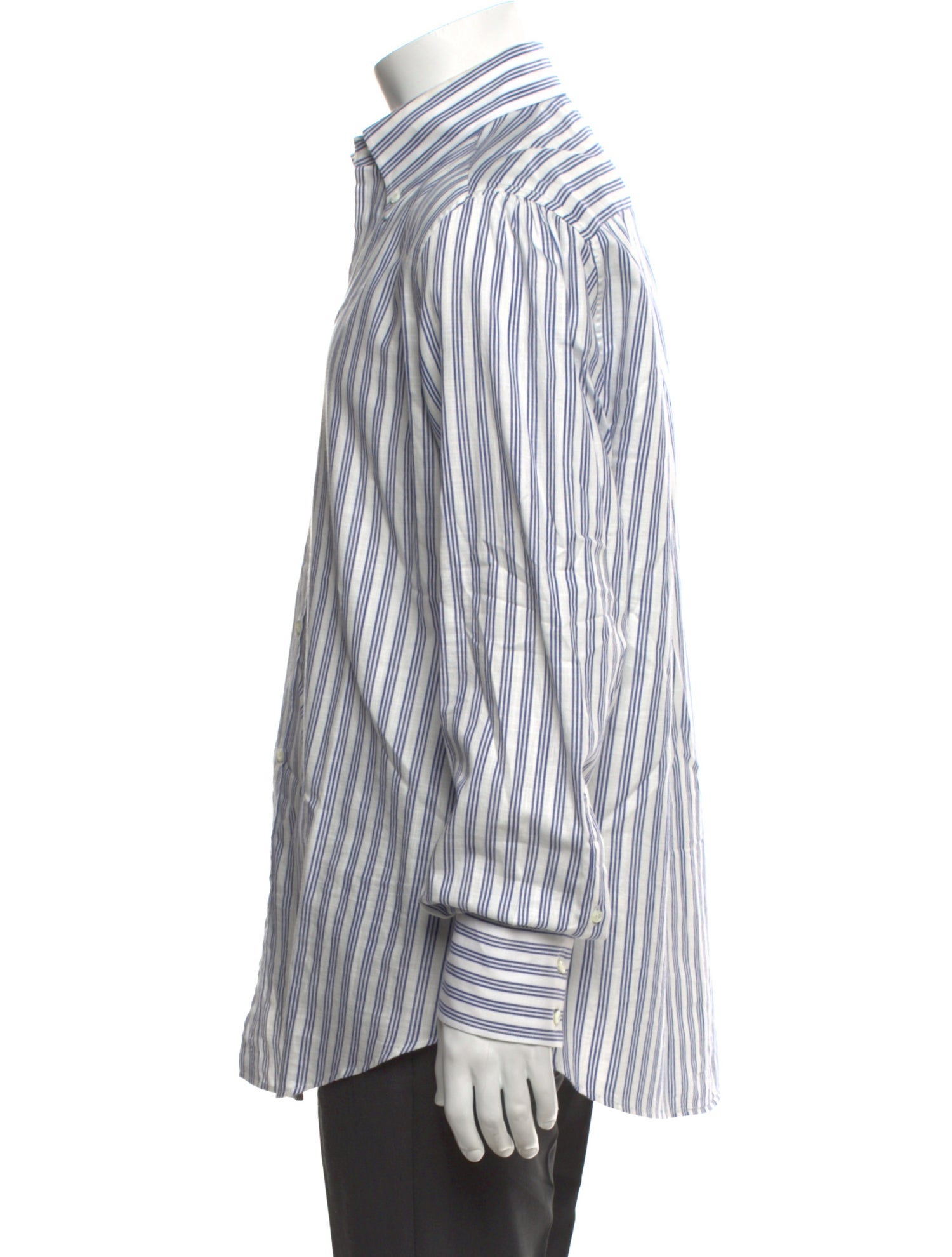 Brunello Cucinelli Striped Long Sleeve Shirt