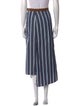 Brunello Cucinelli Striped Midi Length Skirt