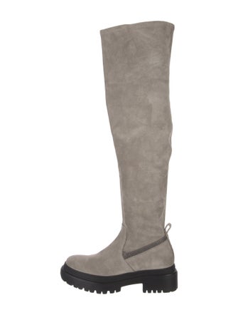 Brunello Cucinelli Monili Suede Boots