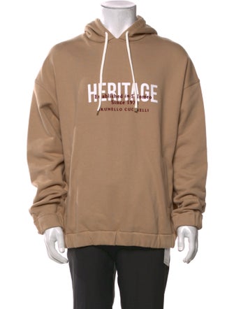 Brunello Cucinelli Graphic Print Crew Neck Hoodie