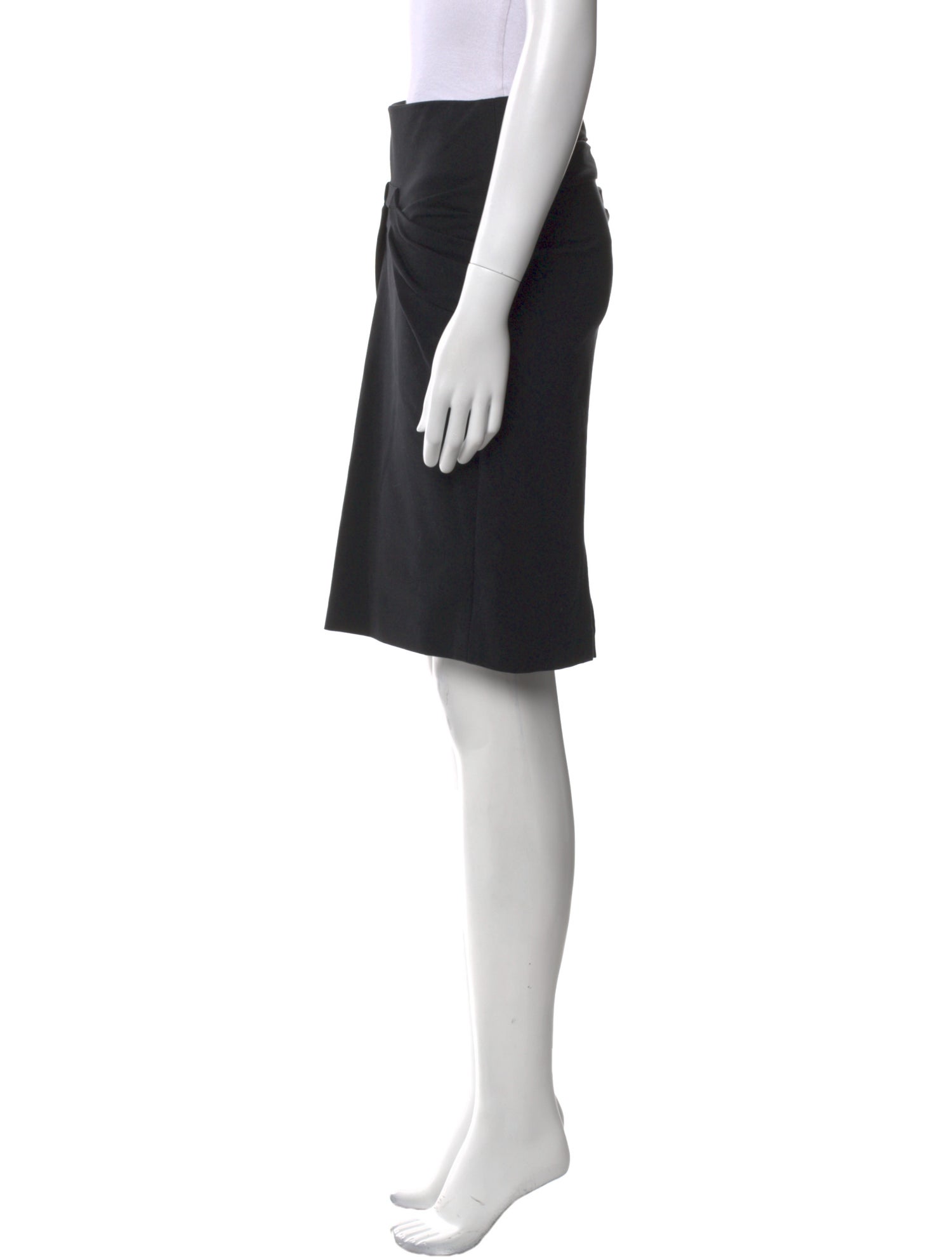 Brunello Cucinelli Leather Trim Embellishment Knee-Length Skirt