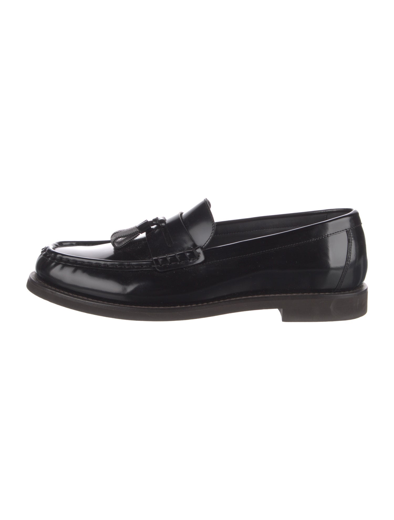 Brunello Cucinelli Monili Patent Leather Loafer Sneakers