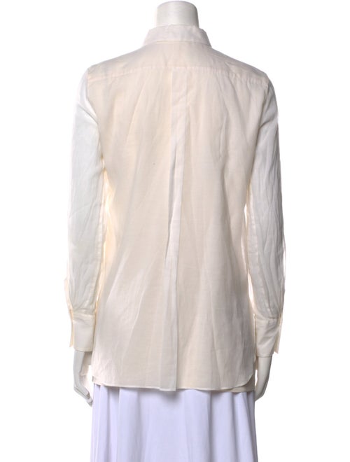 Brunello Cucinelli Long Sleeve Button-Up Top