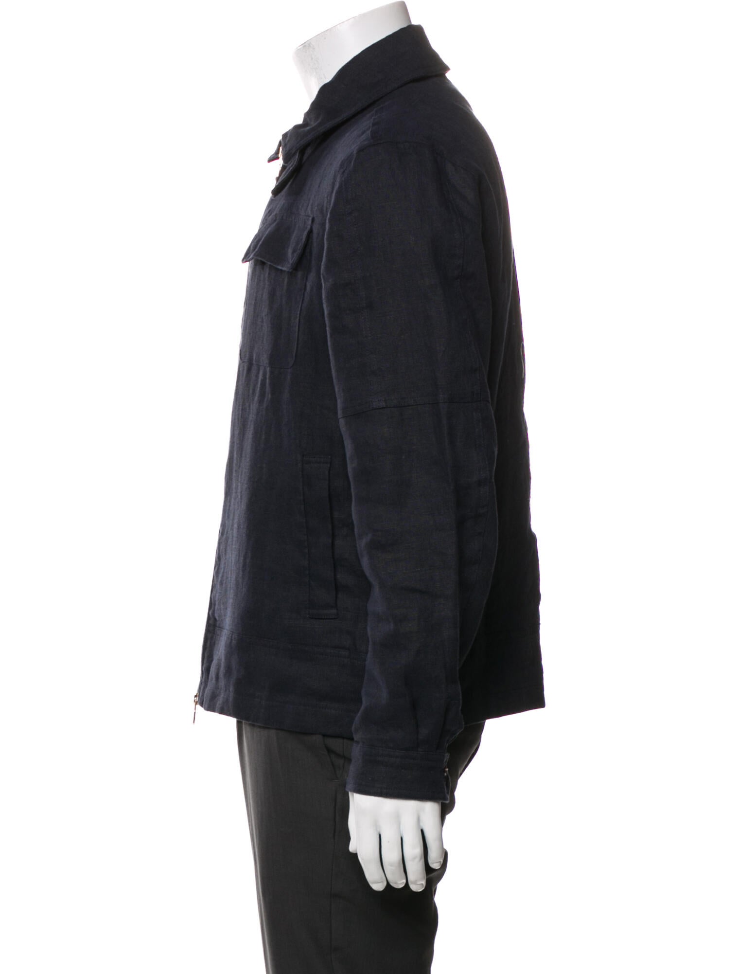 Brunello Cucinelli Linen Bomber Jacket