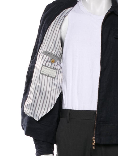 Brunello Cucinelli Linen Bomber Jacket