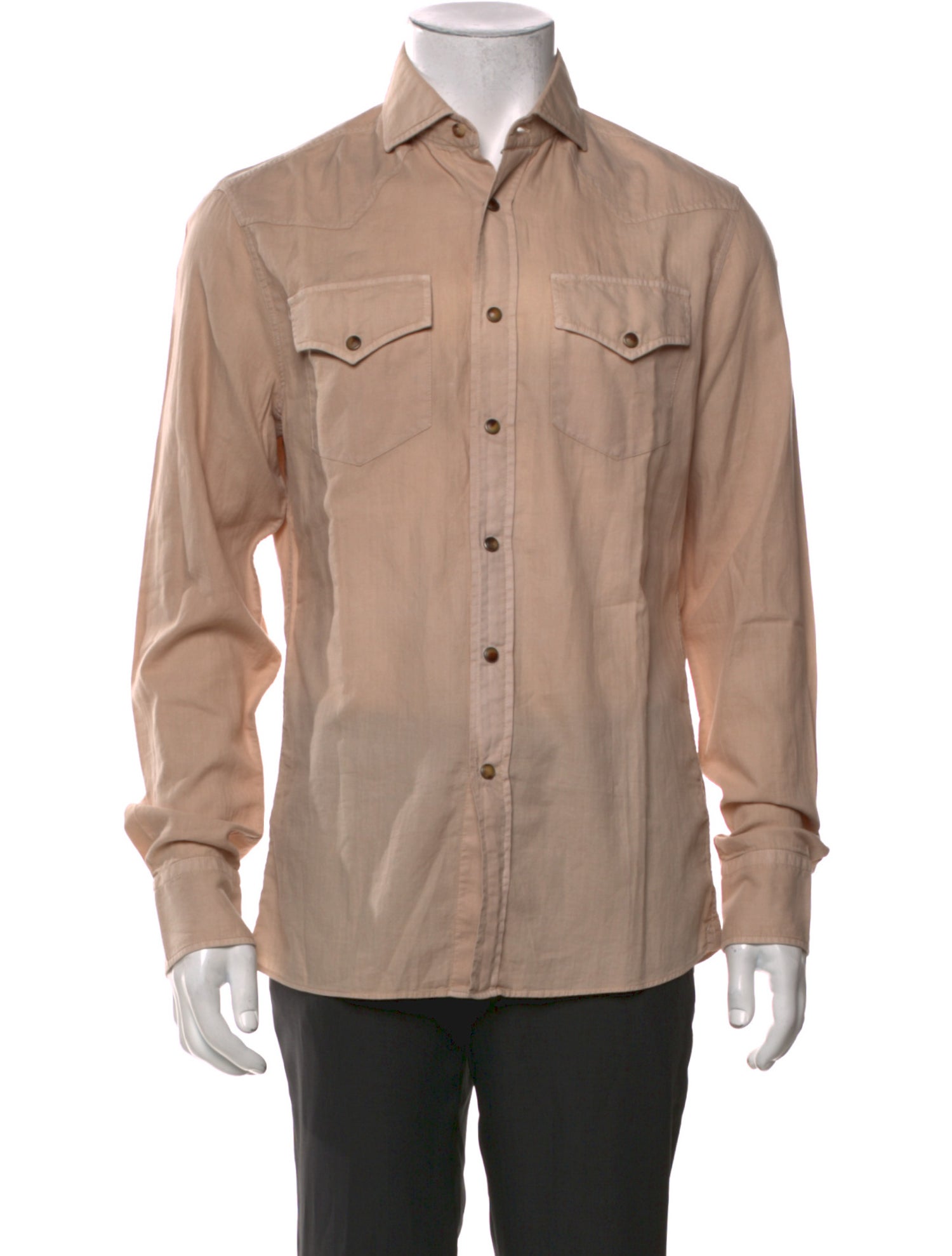 Brunello Cucinelli Long Sleeve Western Shirt