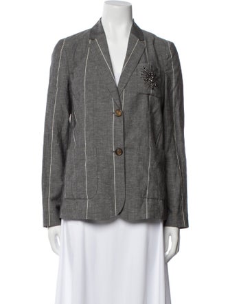 Brunello Cucinelli Virgin Wool Striped Blazer