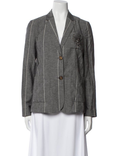 Brunello Cucinelli Virgin Wool Striped Blazer