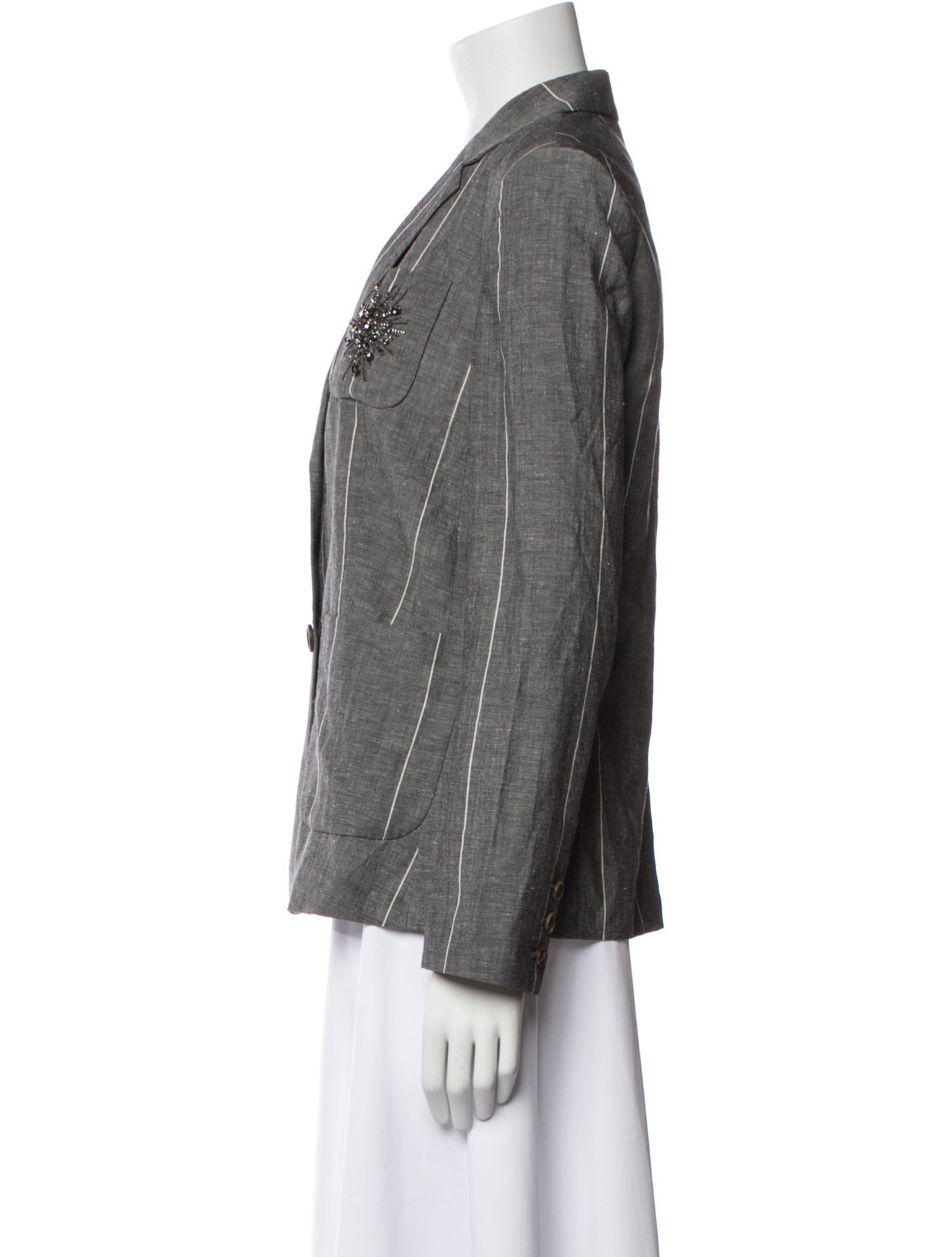 Brunello Cucinelli Virgin Wool Striped Blazer