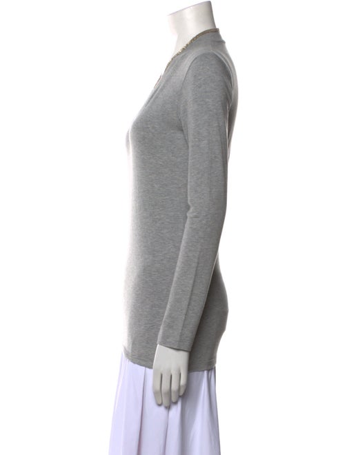 Brunello Cucinelli V-Neck Long Sleeve Top