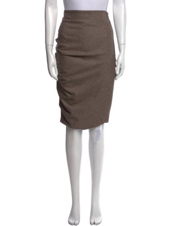 Brunello Cucinelli Virgin Wool Knee-Length Skirt