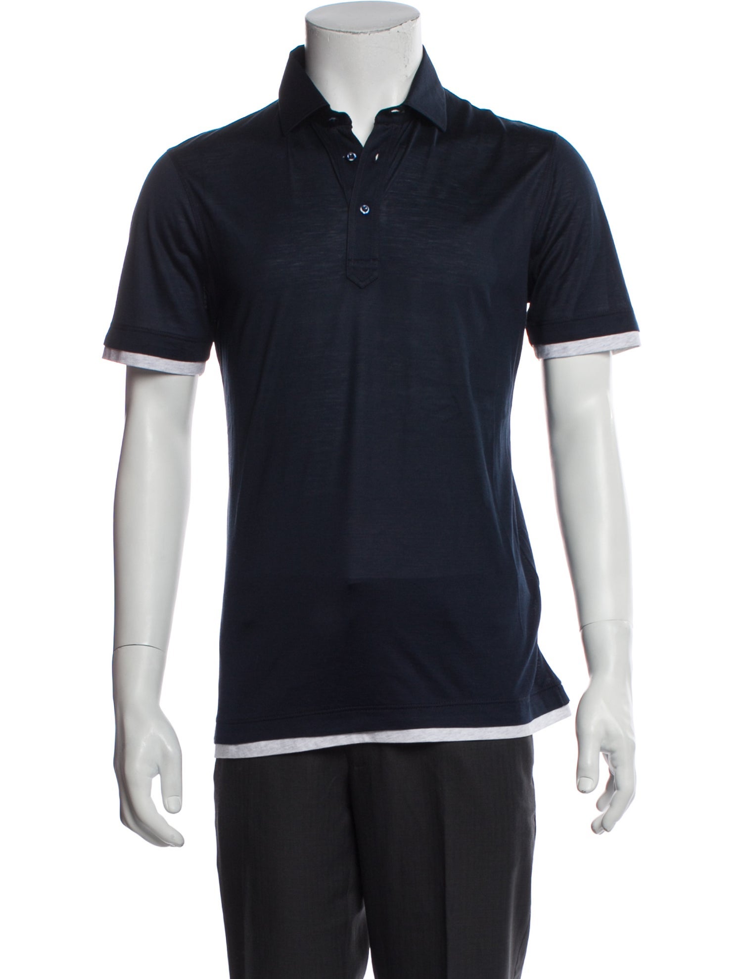Brunello Cucinelli Silk Collar Polo Shirt