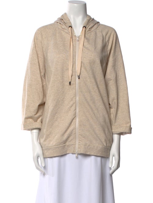 Brunello Cucinelli V-Neck Three-Quarter Sleeve Sweatshirt