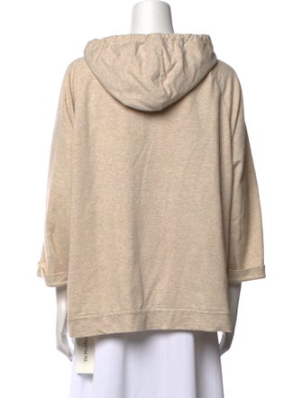 Brunello Cucinelli V-Neck Three-Quarter Sleeve Sweatshirt