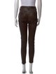 Brunello Cucinelli Leather Straight Leg Pants