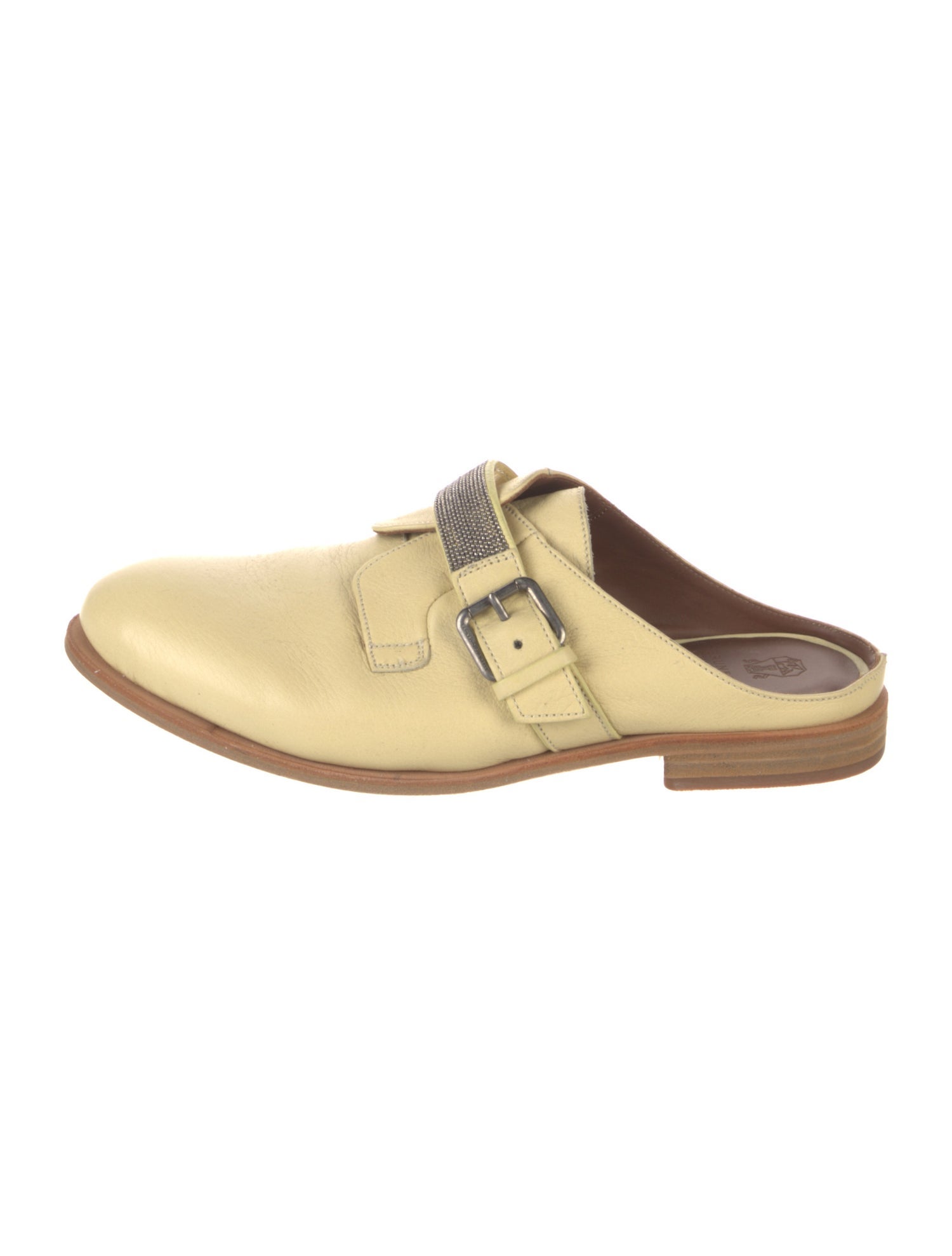 Brunello Cucinelli Monili Leather Mules