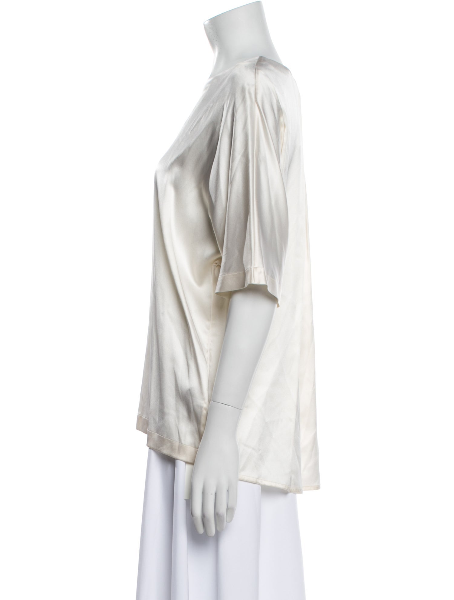 Brunello Cucinelli Silk V-Neck T-Shirt w/ Tags